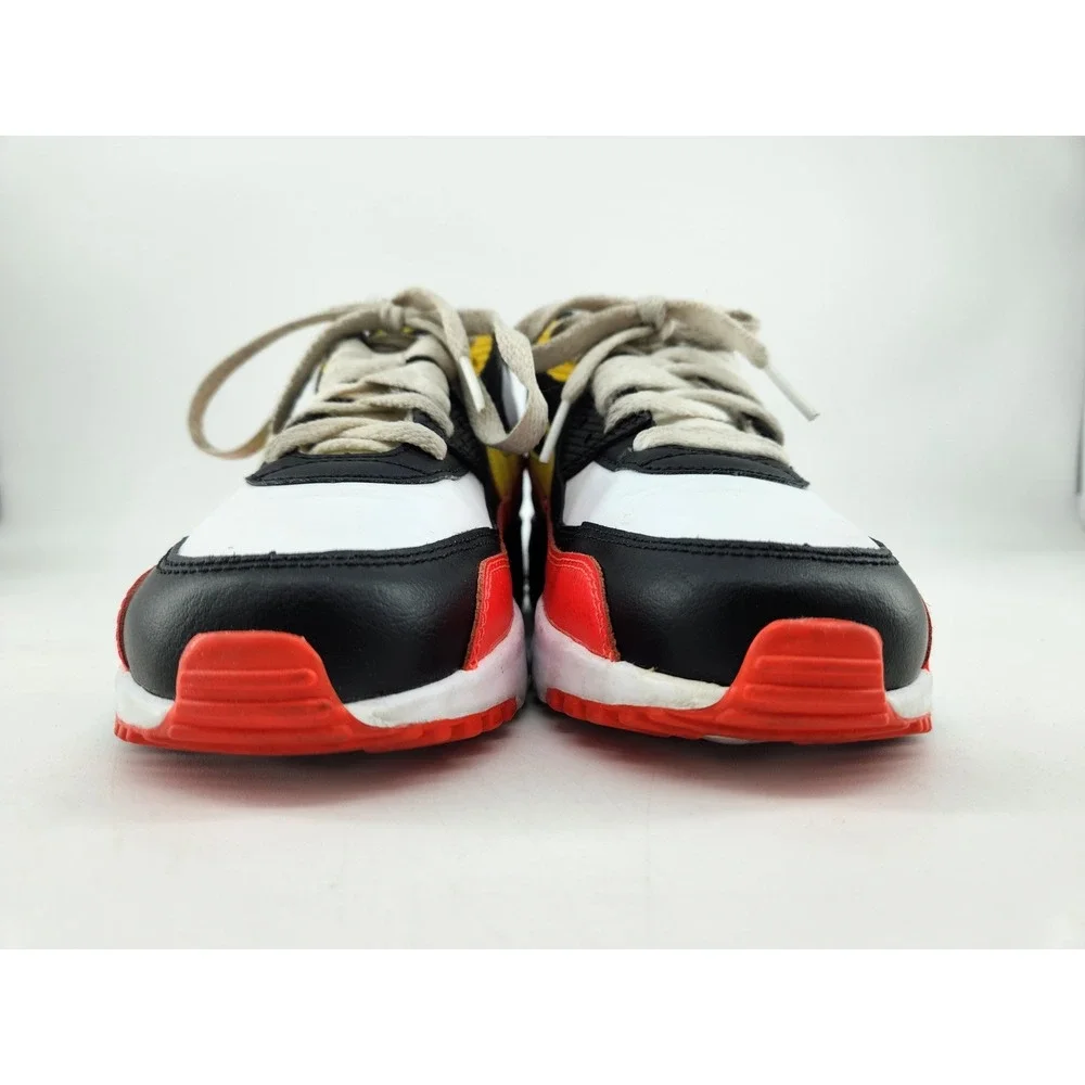 Nike Air Max 90 LTR GS Sneakers Shoes Youth 5Y White Red Black Yellow 833412-120